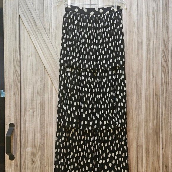 Fame & Partners The Romero  Preppy Maxi Pleats polka dots skirts - Picture 7 of 13